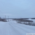 Entrée de la route de glace (Ice road) à Inuvik