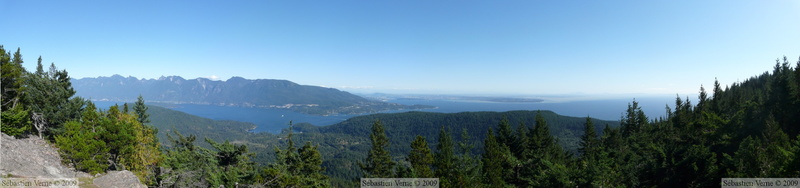Vue du Mount Gardner sur West Vancouver et Vancouver _180