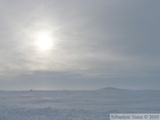 Ice road sur l'océan arctique