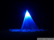 Phare-pyramide avec lampe fluoro-compacte 20W